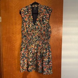 Anthropologie Black Floral Mini Dress